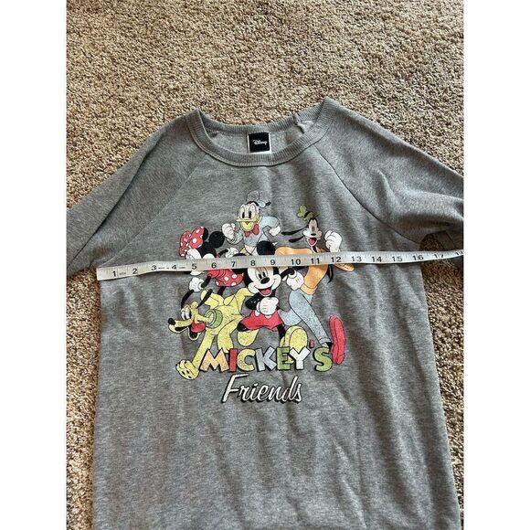 Disney Mickey Mouse & Friends Graphic Sweatshirt Unisex Gray Size S - Picture 7 of 7